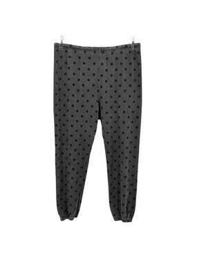 The Great. Womens Small / 1 Pants Stadium Polka Dot Sweatpants Gray Joggers